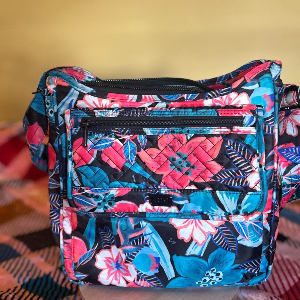 Lug Hopscotch in Resort Tropics! Floral Crossbody Bag